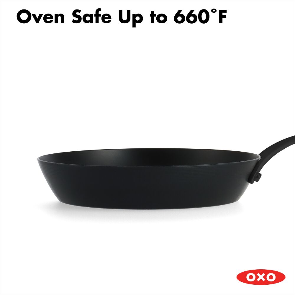Carbon Steel Obsidian Series 8-Inch Frypan with Silicone Sleeve A7