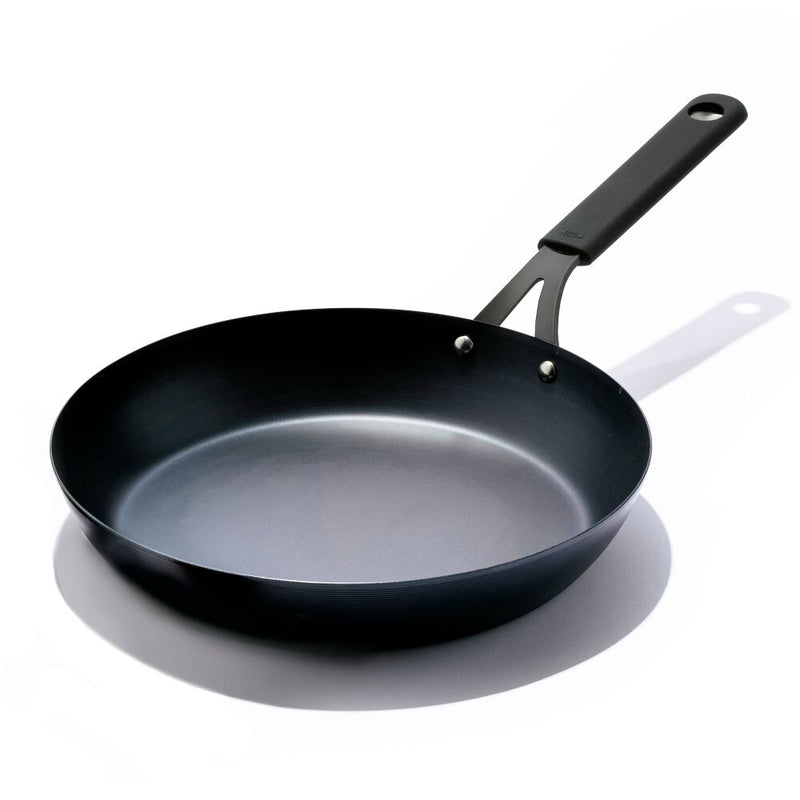 OXO Carbon Steel Obsidian Series 12-Inch Frypan with Silicone Sleeve T5