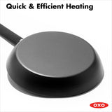 OXO Carbon Steel Obsidian Series 12-Inch Frypan with Silicone Sleeve T5
