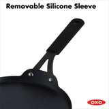 Obsidian Carbon Steel 10-Inch Crêpe Pan with Silicone Sleeve N7