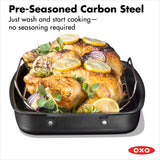 Carbon Steel Obsidian Series Roaster with Rack W3