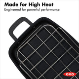 Carbon Steel Obsidian Series Roaster with Rack W3