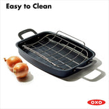 Carbon Steel Obsidian Series Roaster with Rack W3