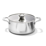 Stainless Steel Mira Series 5.2qt Casserole And Lid I9