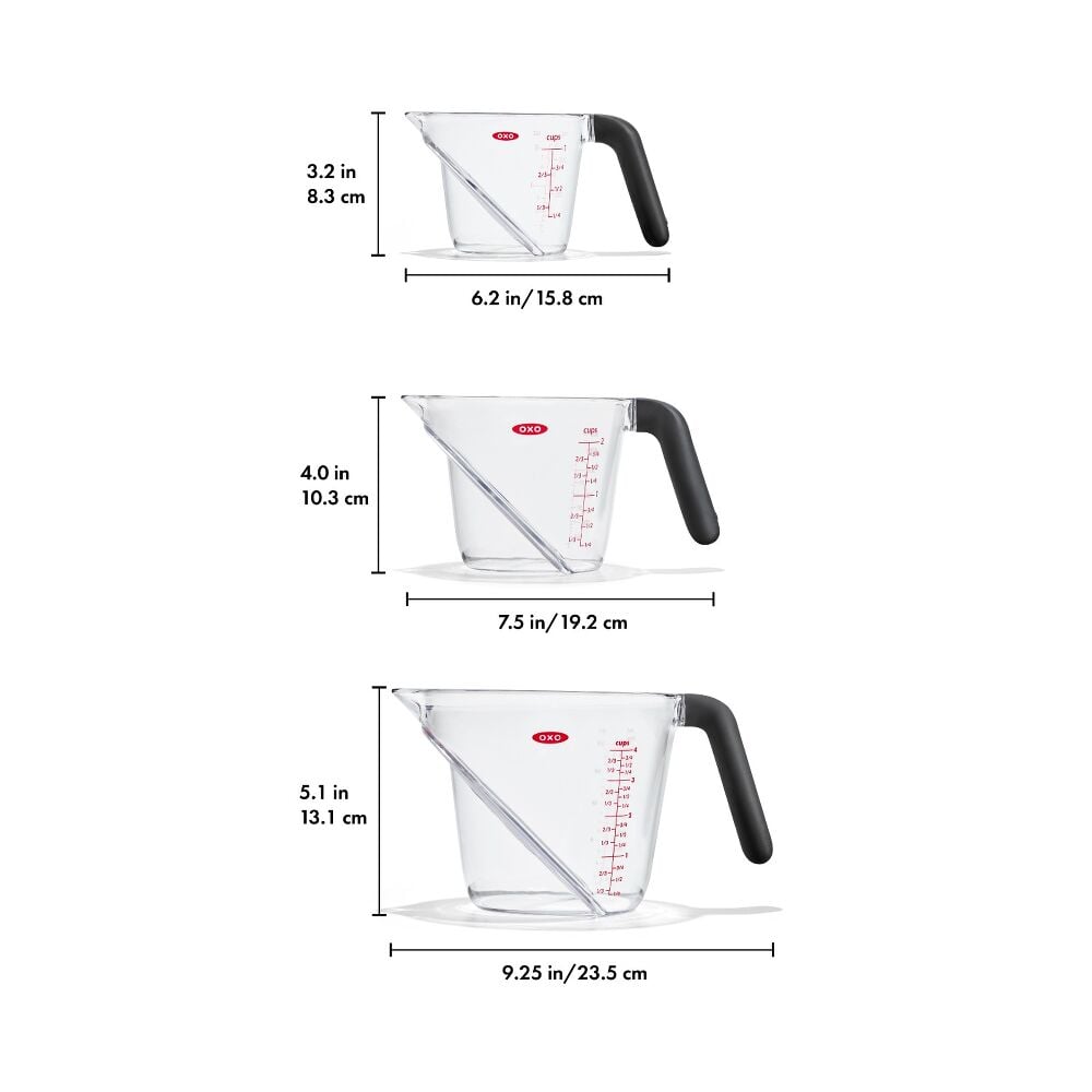 3 Piece Angled Measuring Cup Set Y6