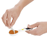 7 Piece Plastic Measuring Spoons - White F9