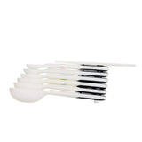 7 Piece Plastic Measuring Spoons - White F9