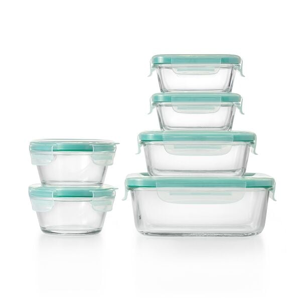 OXO Good Grips 12 Piece Smart Seal Glass Container Set H9