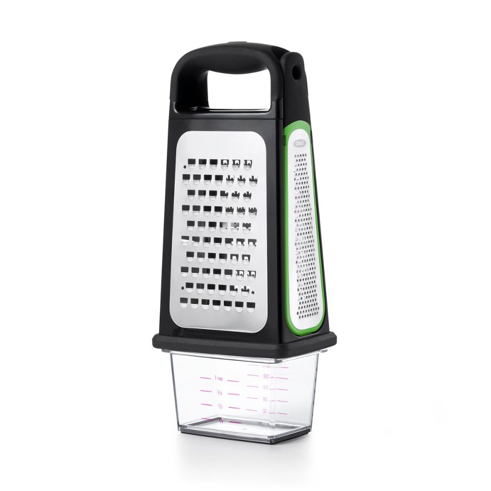 Etched Box Grater With Removable Zester T9