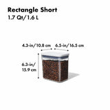 POP Container - Rectangle Short (1.7 Qt/1.6 L) - Matte Black H4