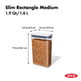 POP Container - Slim Rectangle Medium (1.9 Qt.) C7