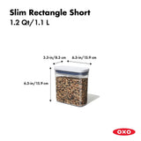 POP Container - Slim Rectangle Short (1.2 Qt.) F8
