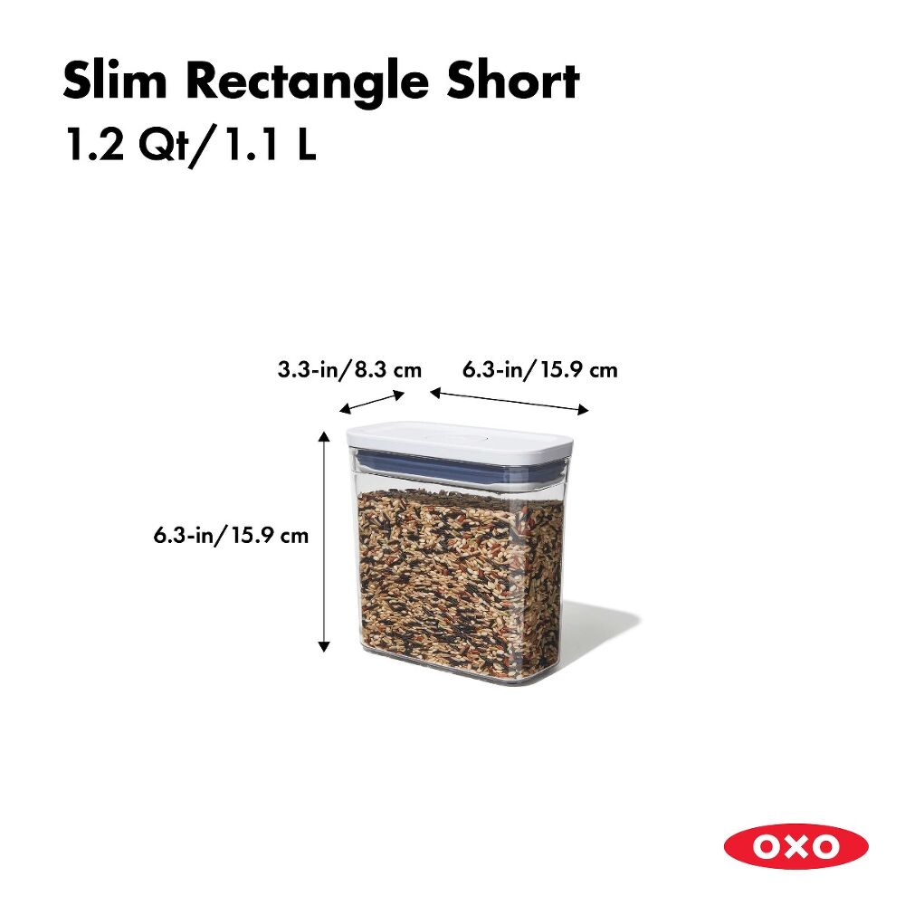 POP Container - Slim Rectangle Short (1.2 Qt.) F8