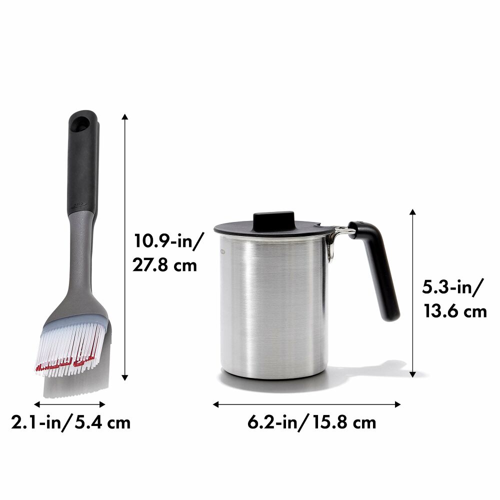 Grilling Basting Pot and Brush Set T3