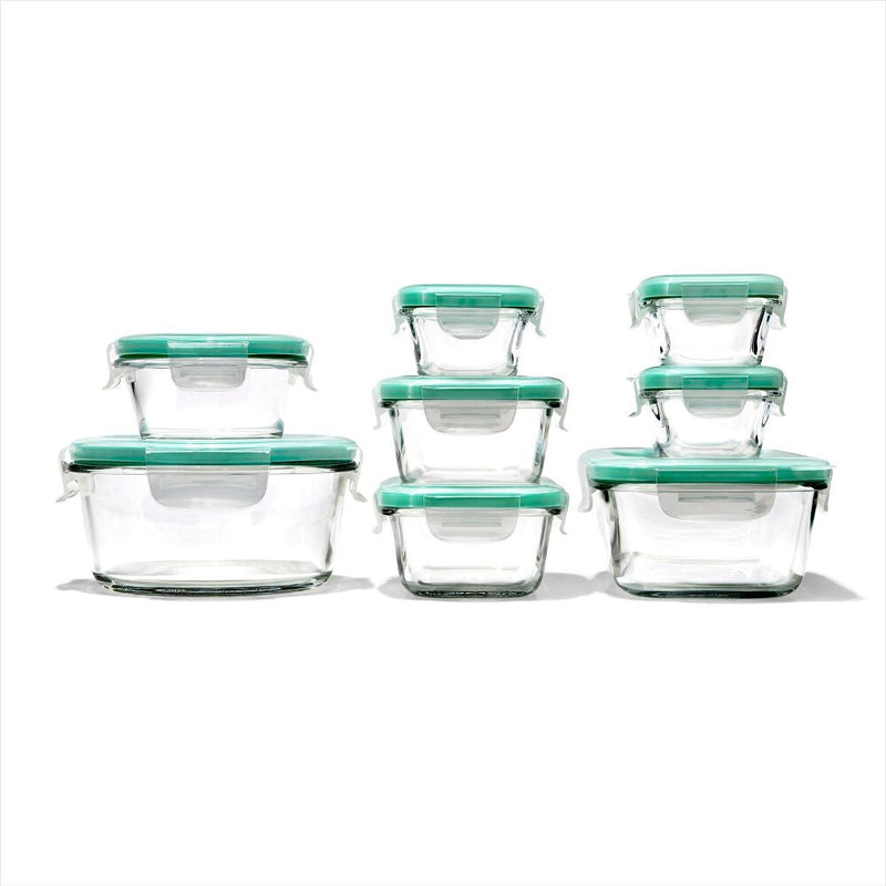 16 Piece Glass Smart Seal Everyday Container Set M1