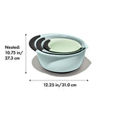 3 Piece Mixing Bowl Set - Cadet Blue, Tower Grey, Jade B8