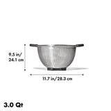 Stainless Steel 3 qt./ 2.8L Colander U4