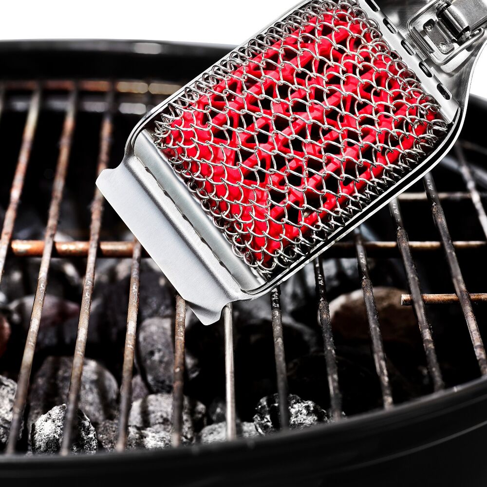 Coiled Grill Brush With Replaceable Head U1