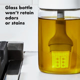 Glass Oil Bottle and Silicone Brush Set M2