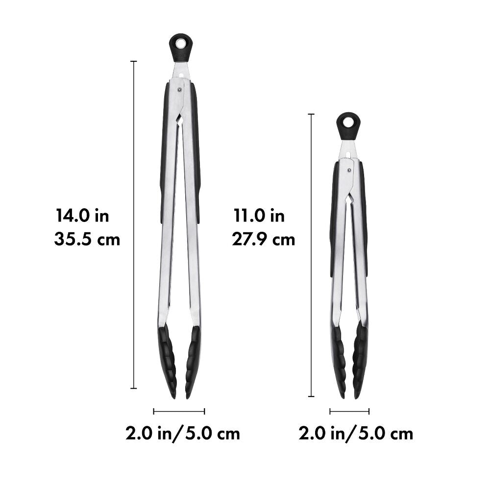 2-Piece Tongs with Nylon Heads Set H0