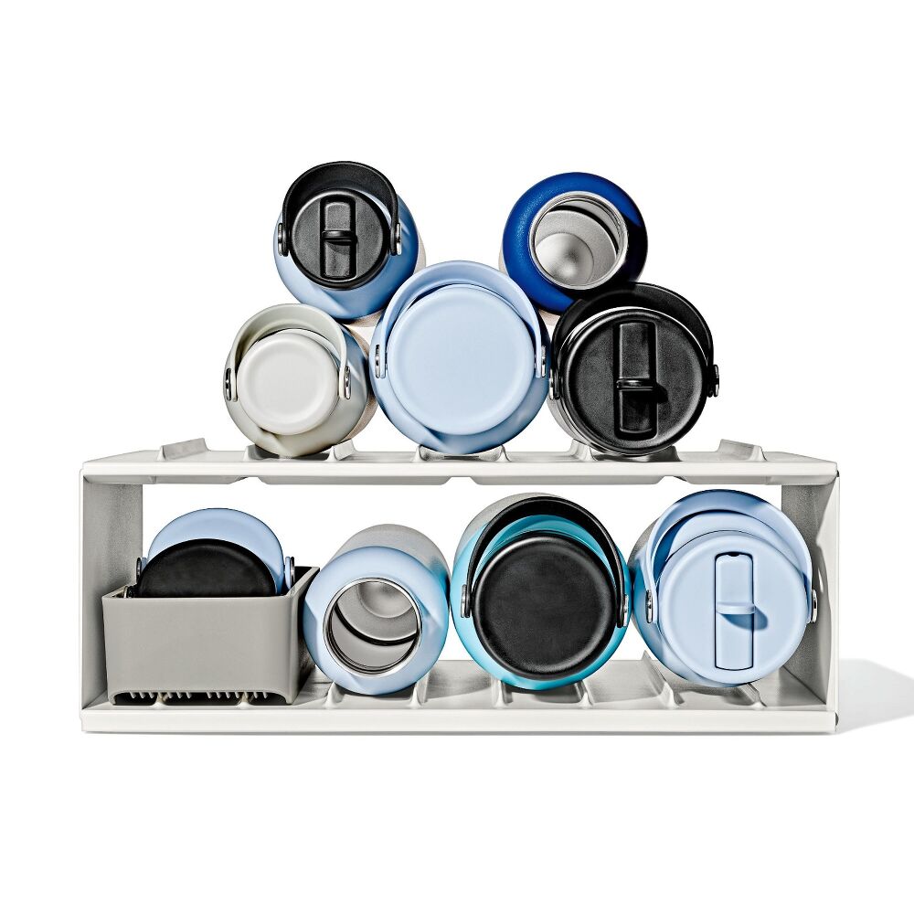 Water Bottle Organizer with Accessory Bin G1