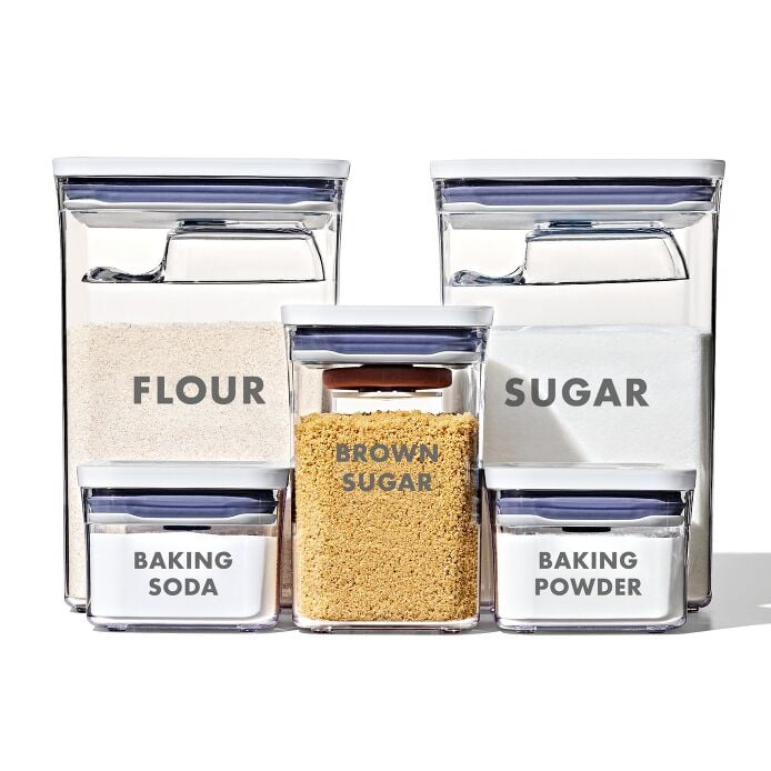 8-Piece Prelabeled Baking POP Container Set X0