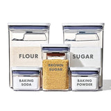 8-Piece Prelabeled Baking POP Container Set X0