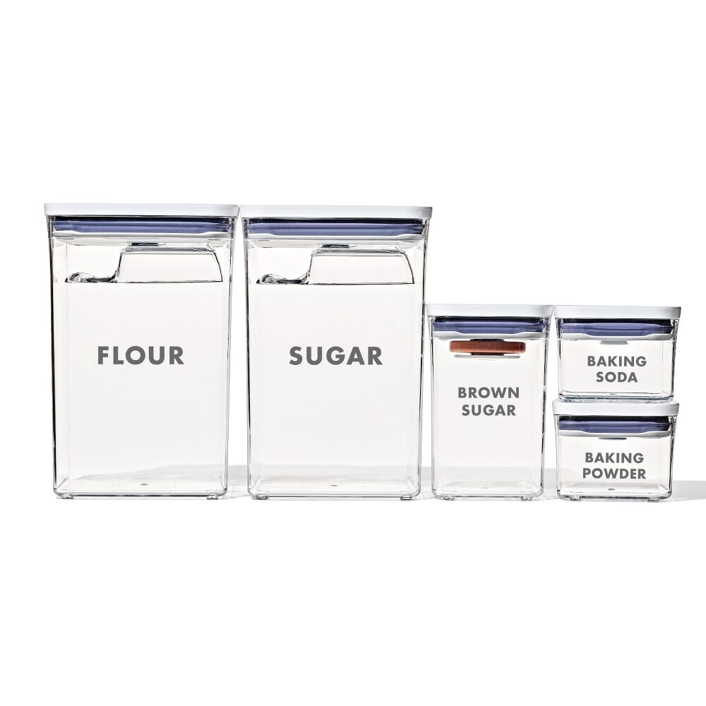 8-Piece Prelabeled Baking POP Container Set X0