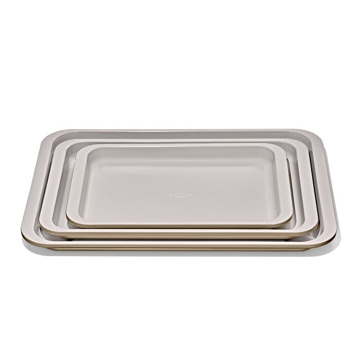 Non-Stick Pro Ceramic Coated Metal Bakeware 3 Pc Set D4