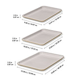 Non-Stick Pro Ceramic Coated Metal Bakeware 3 Pc Set D4