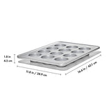 Nonstick Pro Clear Coated 12 Cup Muffin Pan O9