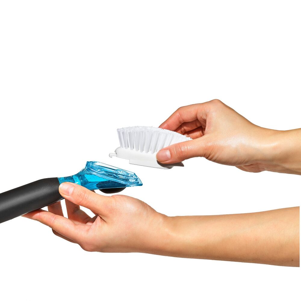 Soap Dispensing Dish Brush Storage Set E5