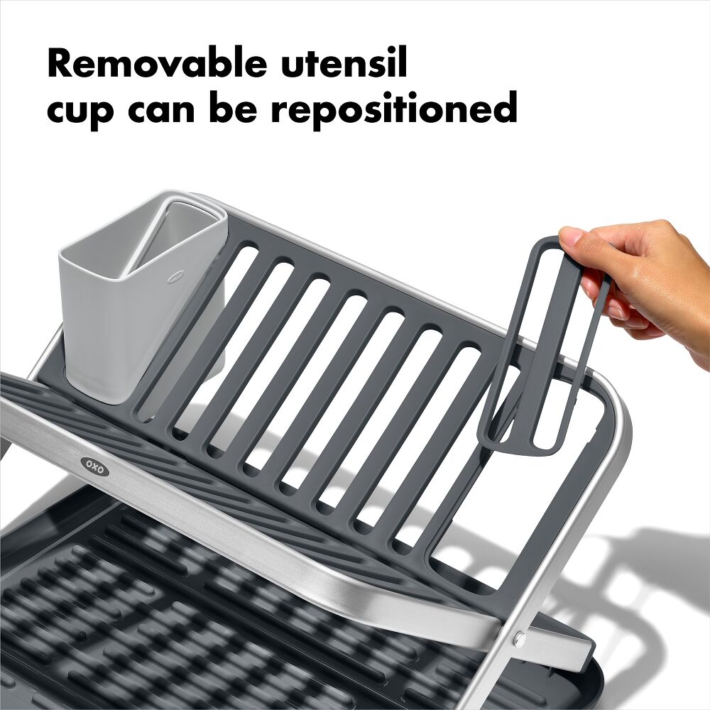 OXO Good Grips Aluminum Fold Flat Dish Rack I6