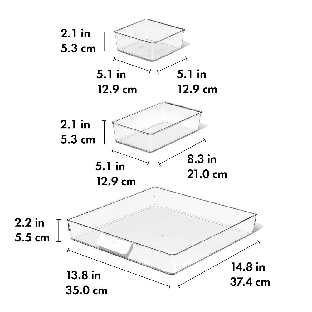 3-piece Refrigerator Tray Set E3
