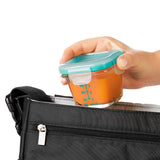 Baby Blocks Glass Food Storage Containers 4 Oz - Tot Teal V6