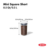 POP Container - Mini Square Short (0.5 Qt.) Y5