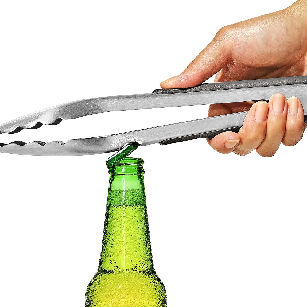 OXO Outdoor 10.5in Camp Stove Tongs with Bottle Opener G7