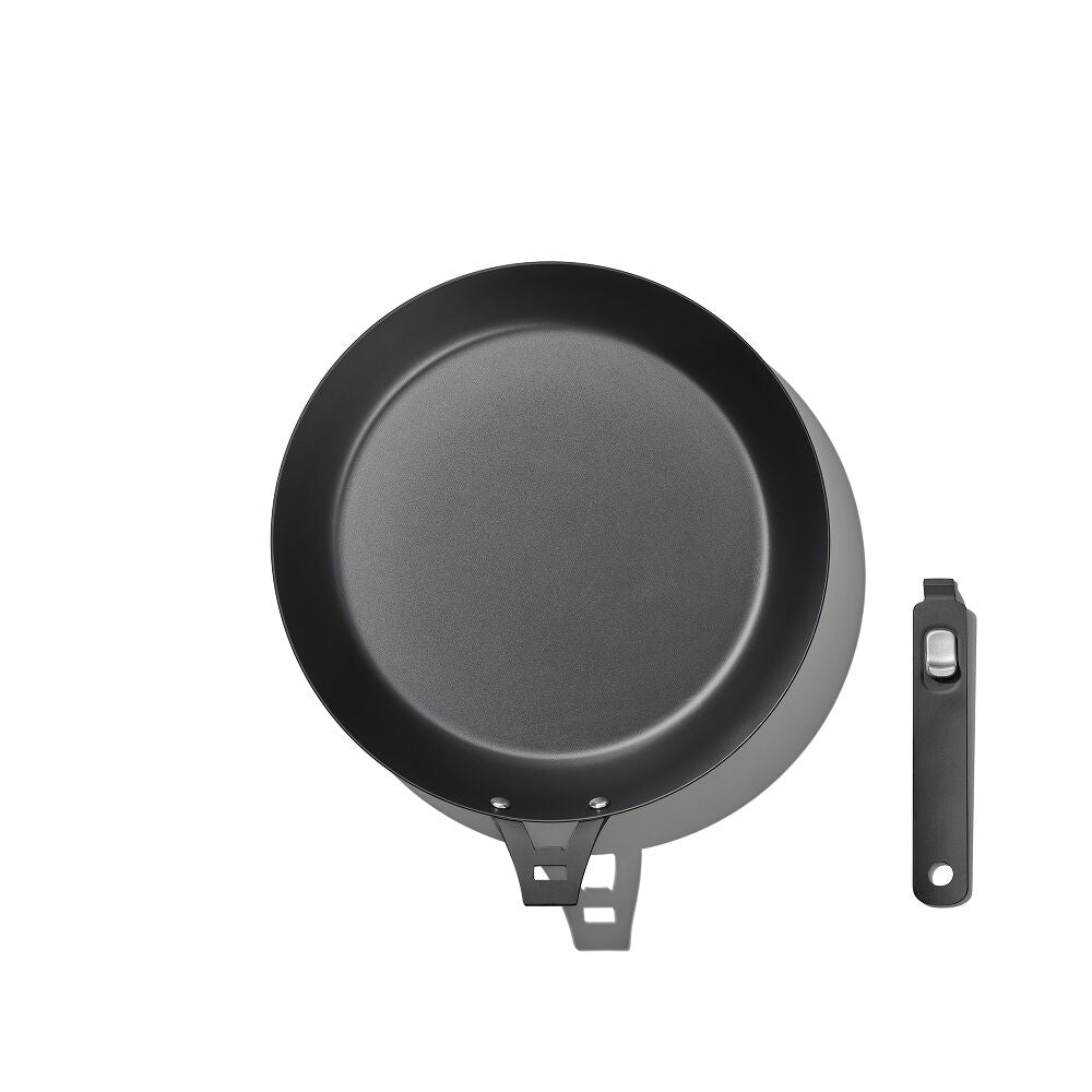 Outdoor 12-inch Carbon Steel Pan with Removable Handle V3