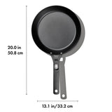 Outdoor 12-inch Carbon Steel Pan with Removable Handle V3