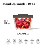 Outdoor Silicone Reusable Stand Up Snack Bag (12 oz) A9