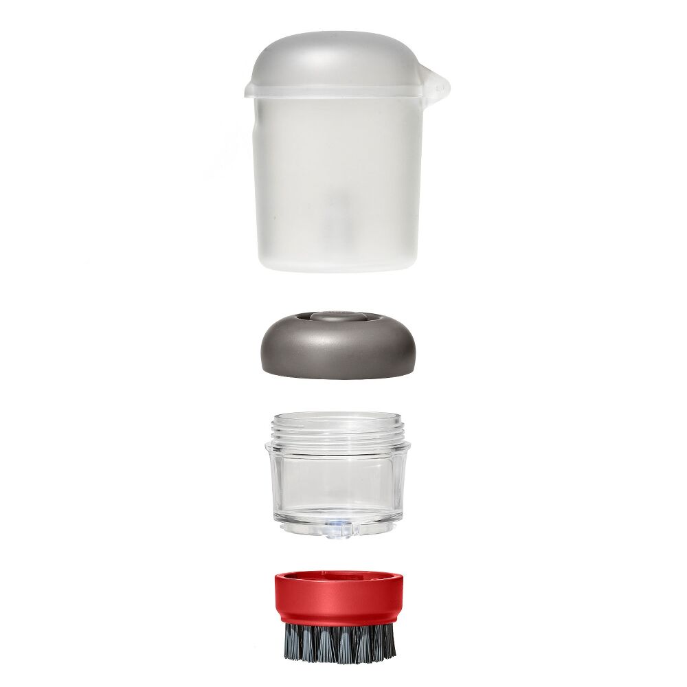 Outdoor Soap Dispensing Dish Brush with Storage Case N1