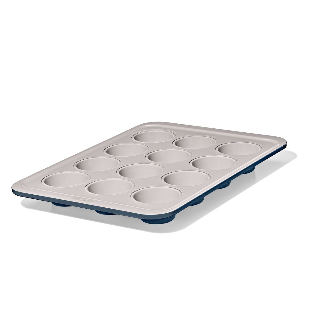 Non-Stick Pro Ceramic Coated Metal Bakeware 12 Cup Muffin Pan O5