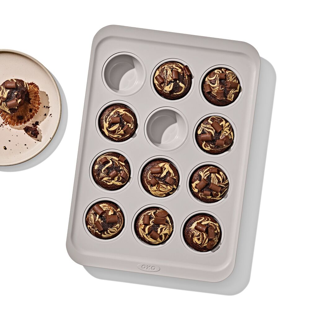 Non-Stick Pro Ceramic Coated Metal Bakeware 12 Cup Muffin Pan O5