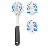 Nylon Bristle Dish Brush with Refills V3