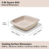 2 Qt Square Stoneware Baking Dish I1
