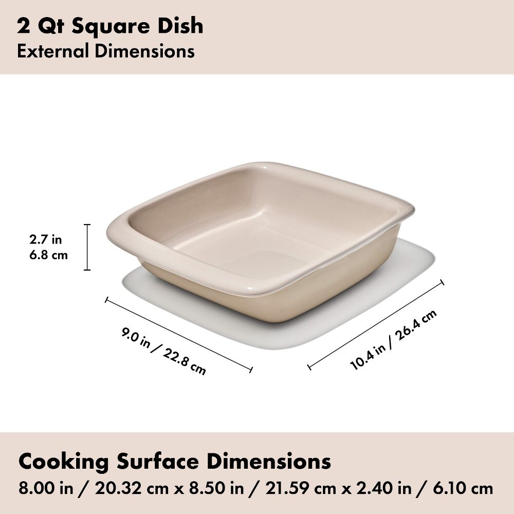 2 Qt Square Stoneware Baking Dish I1