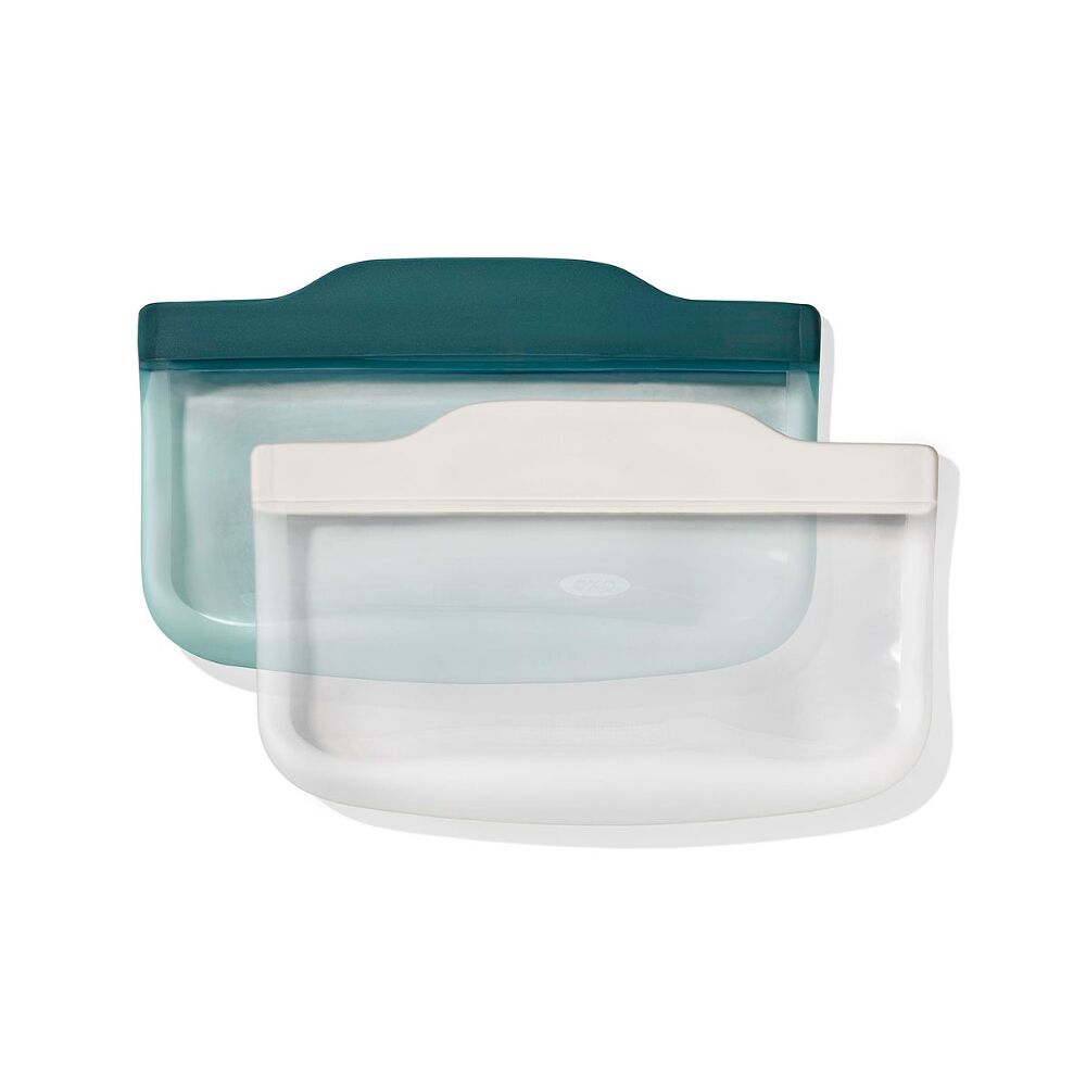 Silicone Reusable Bag -  4 Piece Lunch Set - Oat/Lagoon Z5