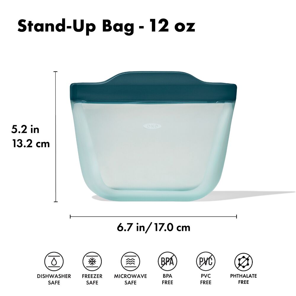 Silicone Reusable Bag - Stand-Up Snack (12 oz) – Lagoon B5