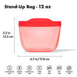 Silicone Reusable Bag - Stand-Up Snack (12 oz) – Watermelon G1