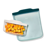 Silicone Reusable Bag - 4 Piece Starter Set - Oat/Lagoon D0